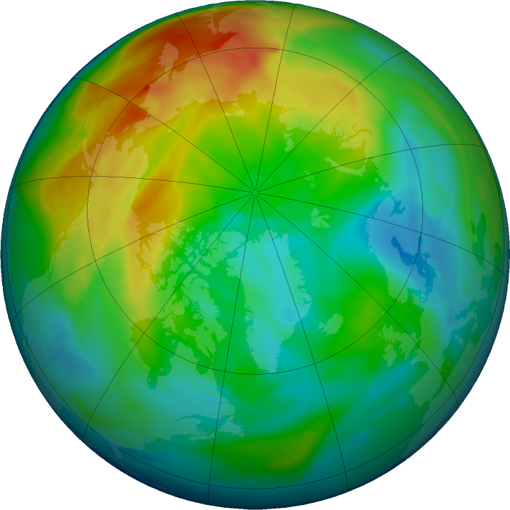 Arctic ozone map for 20 December 2020